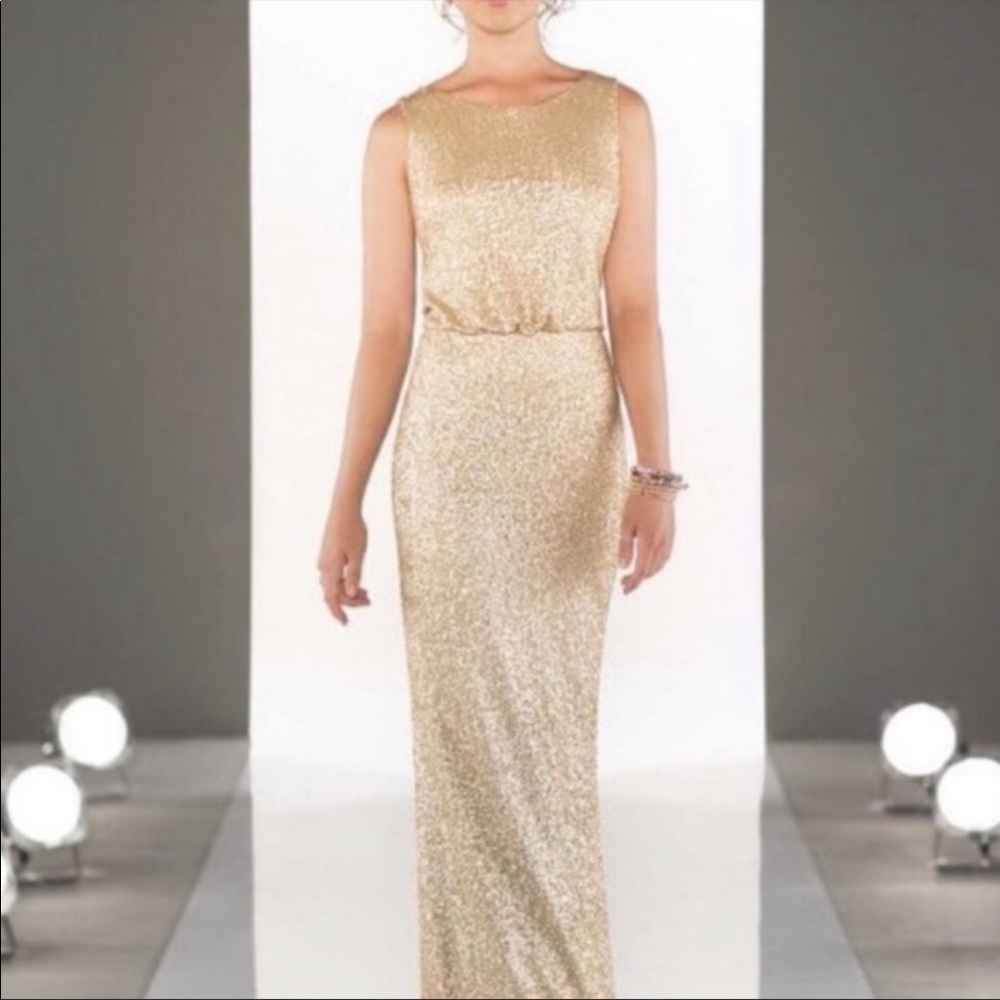 Sorella vita gold sequin gown